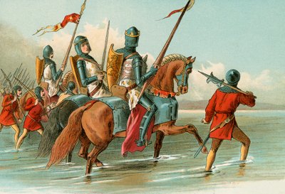 Edward, den svarte prinsen, krysser Somme av English School