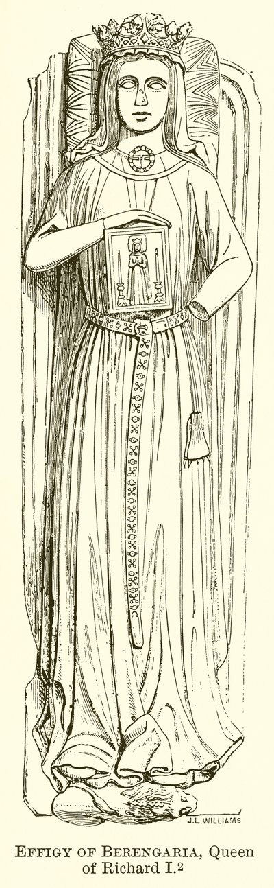 Effigy of Berengaria, dronning av Richard I av English School