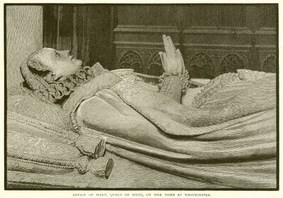 Bildet av Mary, Queen of Scots, på graven hennes i Westminster av English School