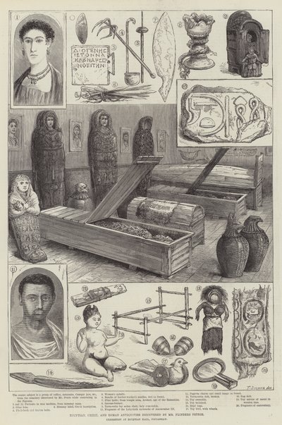 Egyptiske, greske og romerske antikviteter oppdaget av Mr Flinders Petrie av English School