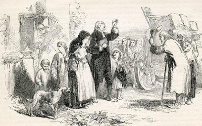 Utstøting av ikke-konformister på St. Bartholomews-dagen, 1800-tallet av English School