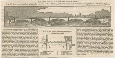 Høyde og plan for New London Bridge av English School