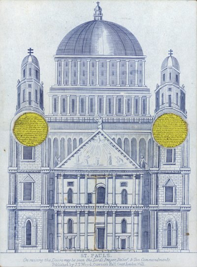 Høyde av St Pauls Cathedral av English School