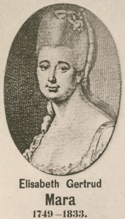 Elisabeth Gertrud Mara (gravering) av English School