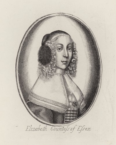 Elizabeth, grevinne av Essex (gravering) av English School