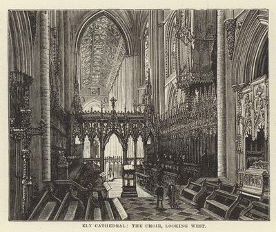Ely Cathedral, koret, ser vestover av English School