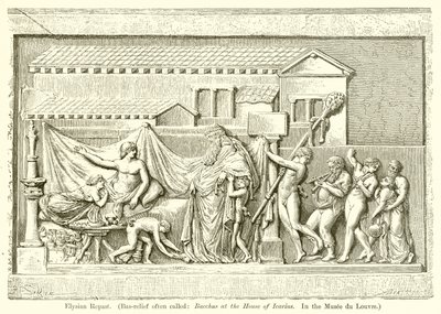 Elysian Repast. (Bas-relieff ofte kalt: Bacchus ved huset til Icarius. I Louvre-museet) av English School