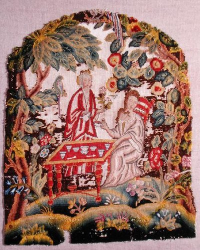 Brodert stol, ca. 1700 (ull og silke på lerret) av English School