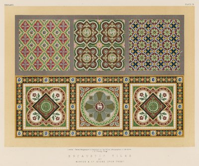 Encaustic Tiles av Minton og Co Stoke Upon Trent av English School