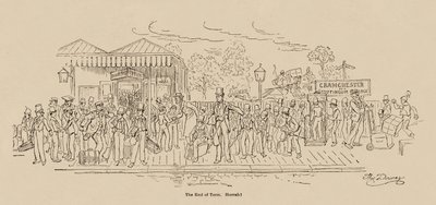 Ende des Semesters. Hurra! (Lithografie) von English School