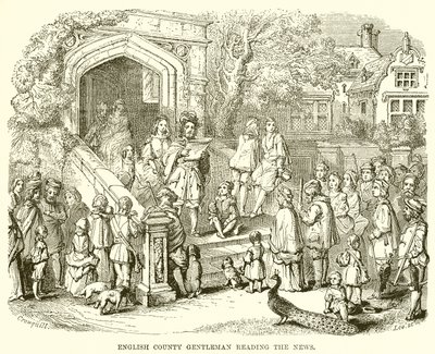 Engelsk Country Gentleman Leser Nyhetene av English School