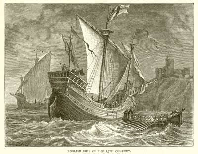 Englisches Schiff des 15. Jahrhunderts von English School