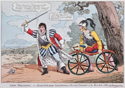 Engelsk humoristisk tegning på "militærsykkelen"" av English School