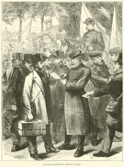 Engelske innbyggere forlot Paris, oktober 1870 av English School
