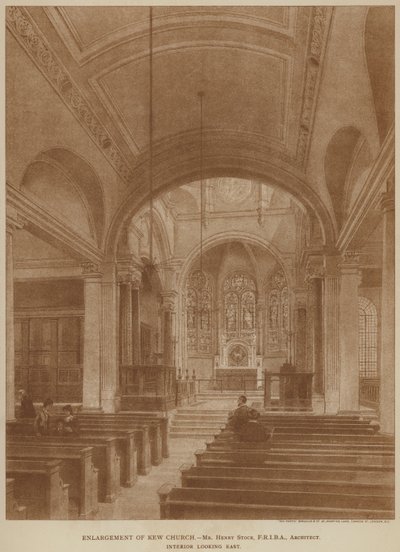Utvidelse av Kew kirke (gravering) av English School