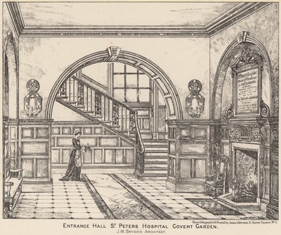 Inngangsparti til St Peters Hospital, Covent Garden av English School