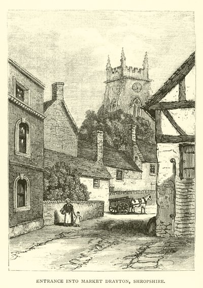 Inngang til Market Drayton, Shropshire av English School