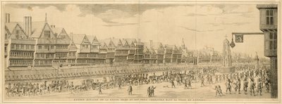Kongelig inntreden av dronningens mor til Roy Tres Chrestien i City of London av English School
