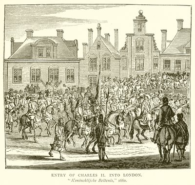 Innreise av Charles II i London av English School