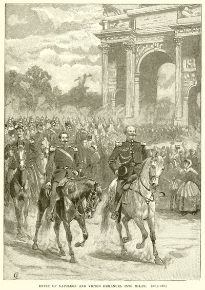 Inntreden av Napoleon og Victor Emmanuel i Milano av English School
