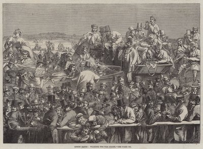 Epsom Races, venter på starten (gravering) av English School