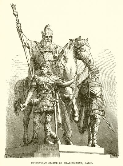 Rytterstatue av Charlemagne, Paris av English School
