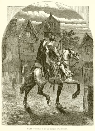 Rømning av Charles II. i en tjeners forkledning av English School