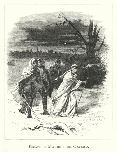 Escape of Maude fra Oxford (gravering) av English School