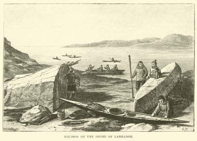 Eskimoer ved bredden av Labrador av English School