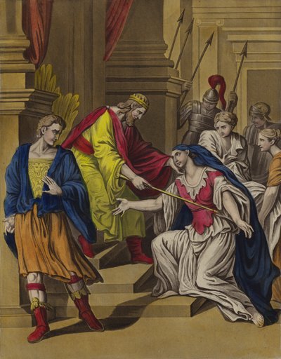 Esther before Ahasuerus (colour litho)   1323935   no       norwegian Successfully Translated  Original: Acrobats at the Cirque Fernando Francisca and Angelina Wartenberg, 1879. Translat: Acrobats at the Cirque Fernando Francisca and Angelina Wartenberg, 1 av English School