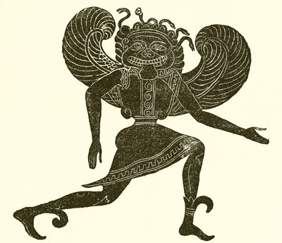 Etruskisk Gorgon. (Campana Museum) av English School