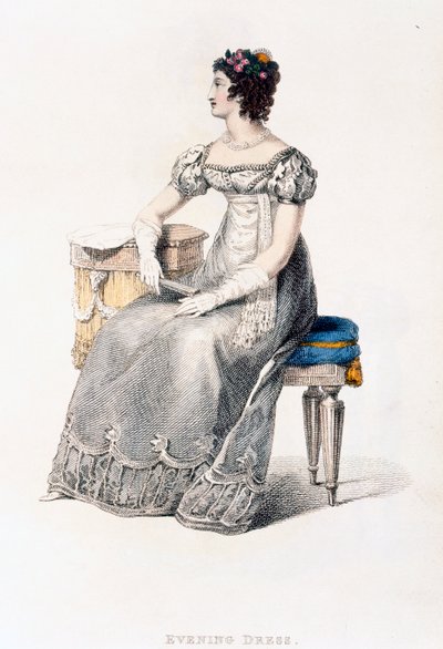 Aftenkjole, motetallerken fra Ackermanns Kunstdepot av English School