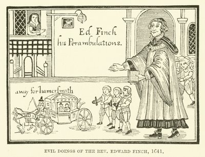Onde gjerninger til pastor Edward Finch, 1641 av English School