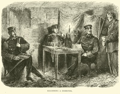 Undersøker en desertør, februar 1871 av English School