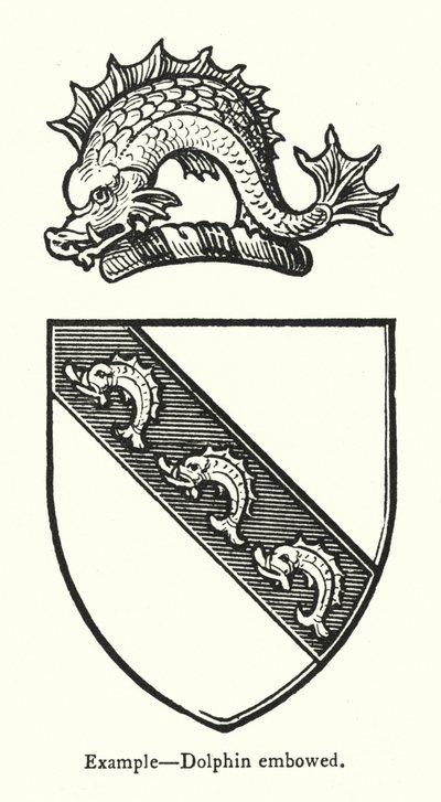 Eksempel, Dolphin embowed (gravering) av English School