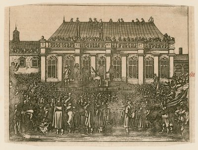 Henrettelse av kong Charles I i Whitehall av English School