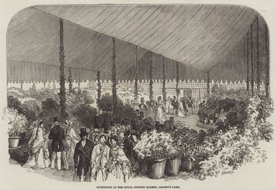 Utstilling av Royal Botanic Society, Regent's Park (gravering) av English School