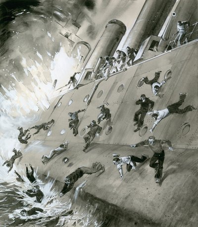 Eksplosjon av HMS Natal i 1915 av English School