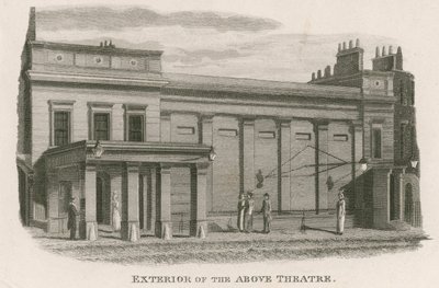 Eksteriør av Regency Theatre, Tottenham Street, Tottenham Court Road, London av English School