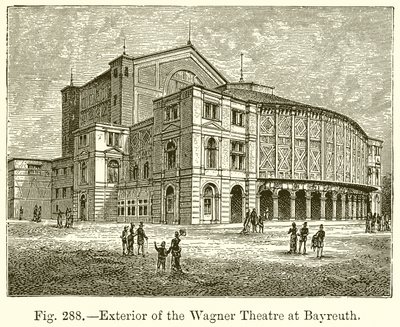 Eksteriør av Wagner-teatret i Bayreuth av English School
