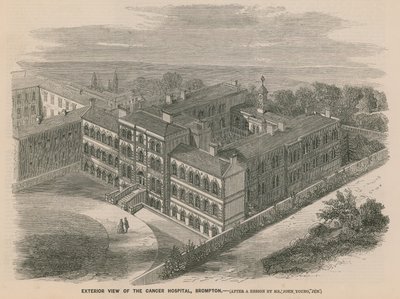 Utvendig utsikt over Cancer Hospital, Brompton av English School