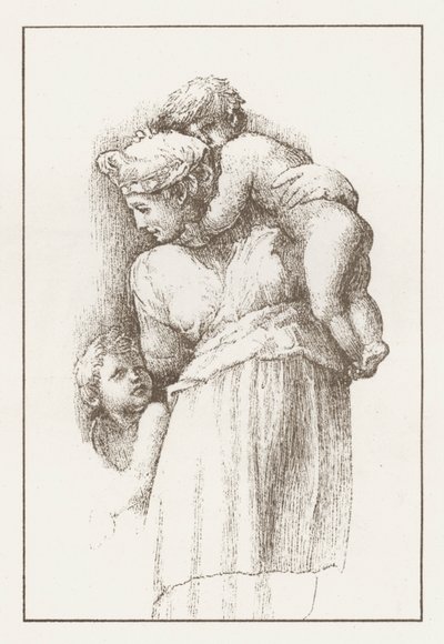 Faksimile av en studie av Raphael (gravering) av English School