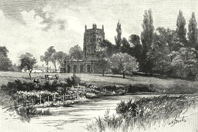 Fairford, fra Colne (gravering) av English School