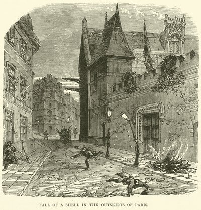 Fall av et skall i utkanten av Paris, oktober 1870 av English School