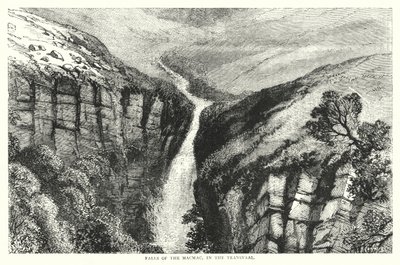 Falls of the Macmac, i Transvaal (gravering) av English School