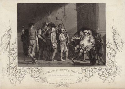 Falstaff på Justice Shallows av English School