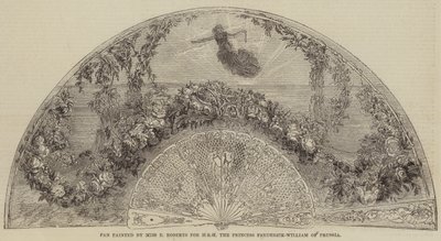 Vifte malt av frøken E Roberts for HRH prinsesse Frederick-William av Preussen (gravering) av English School