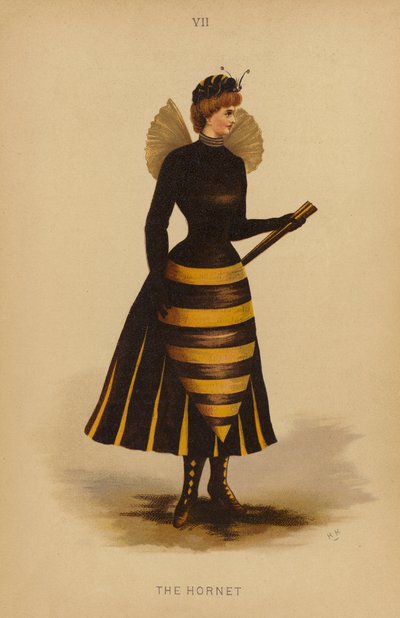Kostymer: Hornet (fargelitografi) av English School