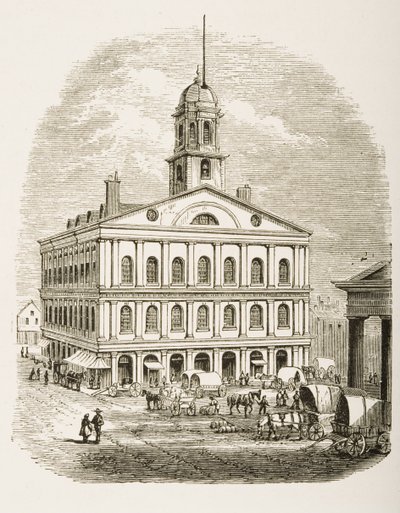 Faneuil Hall, Boston, ca. 1870, fra 
