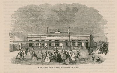 Farringdon Road stasjon på Metropolitan Railway av English School